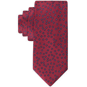 Tommy Hilfiger Men Ditsy Floral Tie Burgundy One Size